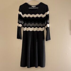 Studio One Chevron Sweater Dress